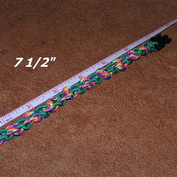 Multi Color Para Cord Survival Unisex Bracelet - Picture 6 of 7